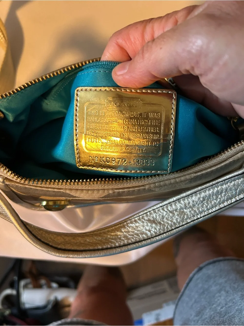 Coach crossbody beige